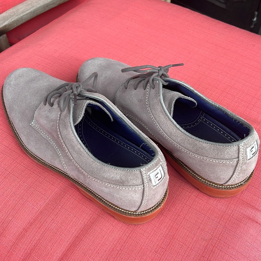FootJoy casual oxfords size 11 1/2 in gray suede. Worn once.